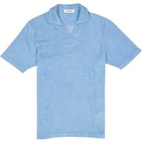 Gran Sasso Herren Polo-Shirt blau Baumwoll-Frottee von Gran Sasso