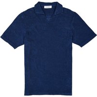 Gran Sasso Herren Polo-Shirt blau Baumwoll-Frottee von Gran Sasso
