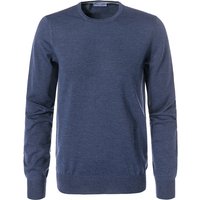 Gran Sasso Herren Pullover blau Merinowolle unifarben von Gran Sasso