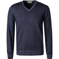 Gran Sasso Herren Pullover blau Schurwolle unifarben von Gran Sasso