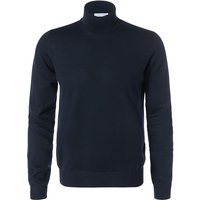 Gran Sasso Herren Rollkragenpullover blau Merinowolle unifarben von Gran Sasso