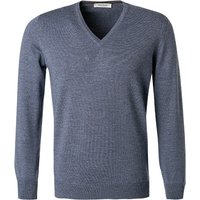 Gran Sasso Herren Pullover blau Schurwolle unifarben von Gran Sasso