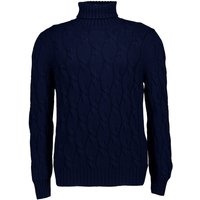 Gran Sasso Herren Rollkragenpullover blau unifarben von Gran Sasso