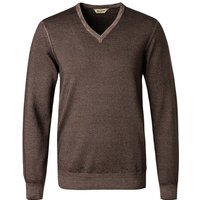 Gran Sasso Herren Pullover braun Merinowolle unifarben von Gran Sasso