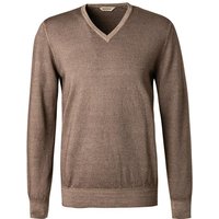 Gran Sasso Herren Pullover braun Schurwolle unifarben von Gran Sasso