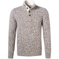 Gran Sasso Herren Troyer braun Schurwolle unifarben von Gran Sasso