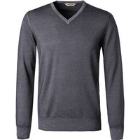 Gran Sasso Herren Pullover grau Merinowolle unifarben von Gran Sasso