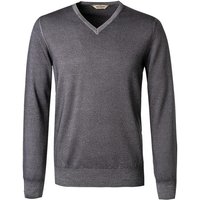 Gran Sasso Herren Pullover grau Merinowolle unifarben von Gran Sasso