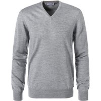 Gran Sasso Herren Pullover grau Schurwolle unifarben von Gran Sasso