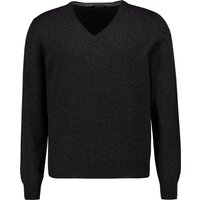 Gran Sasso Herren V-Pullover grau unifarben von Gran Sasso