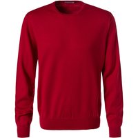 Gran Sasso Herren Pullover rot Merinowolle unifarben von Gran Sasso