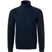 Gran Sasso Herren Rollkragenpullover blau Schurwolle unifarben von Gran Sasso