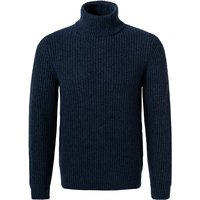 Gran Sasso Herren Rollkragenpullover blau Schurwolle unifarben von Gran Sasso