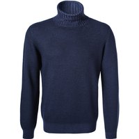 Gran Sasso Herren Rollkragenpullover blau Schurwolle unifarben von Gran Sasso