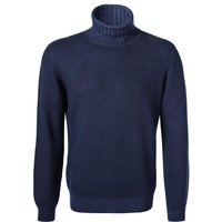 Gran Sasso Herren Rollkragenpullover blau Schurwolle unifarben von Gran Sasso