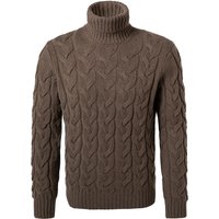 Gran Sasso Herren Rollkragenpullover braun Schurwolle unifarben von Gran Sasso