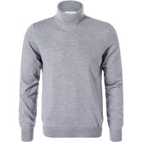 Gran Sasso Herren Rollkragenpullover Grau Merinowolle unifarben von Gran Sasso