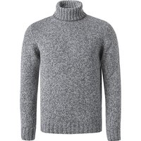 Gran Sasso Herren Rollkragenpullover grau Schurwolle unifarben von Gran Sasso