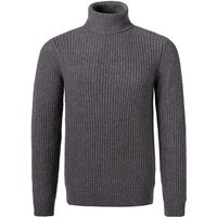 Gran Sasso Herren Rollkragenpullover grau Schurwolle unifarben von Gran Sasso