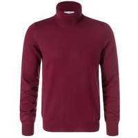 Gran Sasso Herren Rollkragenpullover rot Merinowolle unifarben von Gran Sasso