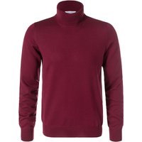 Gran Sasso Herren Rollkragenpullover rot Merinowolle unifarben von Gran Sasso