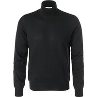 Gran Sasso Herren Rollkragenpullover schwarz Merinowolle unifarben von Gran Sasso