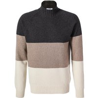 Gran Sasso Herren Stehkragenpullover beige gestreift von Gran Sasso