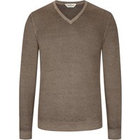 Gran Sasso Leichter Pullover mit V-Ausschnitt in Washed-Optik in 56 von Gran Sasso