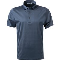 Gran Sasso Herren Polo-Shirt blau Baumwoll-Jersey von Gran Sasso