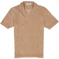 Gran Sasso Herren Polo-Shirt beige Baumwoll-Frottee von Gran Sasso