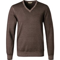 Gran Sasso Herren Pullover braun Merinowolle unifarben von Gran Sasso