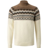 Gran Sasso Herren Stehkragenpullover braun Norweger von Gran Sasso