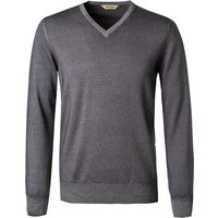 Gran Sasso Herren Pullover grau Merinowolle unifarben von Gran Sasso