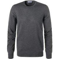 Gran Sasso Herren Pullover grau Merinowolle unifarben von Gran Sasso