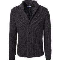 Gran Sasso Herren Cardigan grau Schurwolle unifarben von Gran Sasso