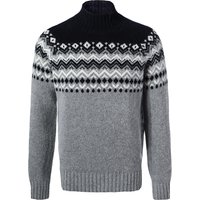 Gran Sasso Herren Stehkragenpullover grau Norweger von Gran Sasso