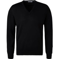 Gran Sasso Herren V-Pullover schwarz unifarben von Gran Sasso