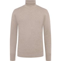 Gran Sasso Rollkragenpullover aus Schurwolle in Flechtstrick in 48 von Gran Sasso