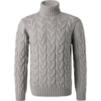 Gran Sasso Herren Rollkragenpullover grau Schurwolle unifarben von Gran Sasso