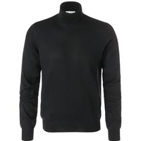 Gran Sasso Herren Rollkragenpullover schwarz Merinowolle unifarben von Gran Sasso