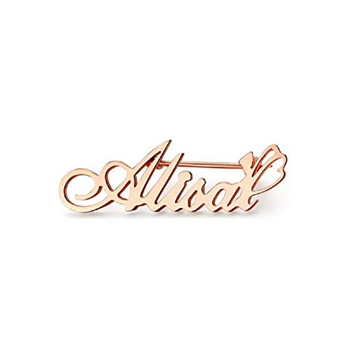 Name Brosche Pin personalisiert für Frauen Custom Name Brosche mit jeder Buchstaben Silber Gold Rose Gold Schmuck gemacht von Grancey