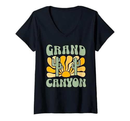 Damen Grand-Canyon-Nationalpark T-Shirt mit V-Ausschnitt Damen Grand-Canyon-Nationalpark T-Shirt mit V-Ausschnitt von Grand Canyon National Park Arizona USA Outdoor USA