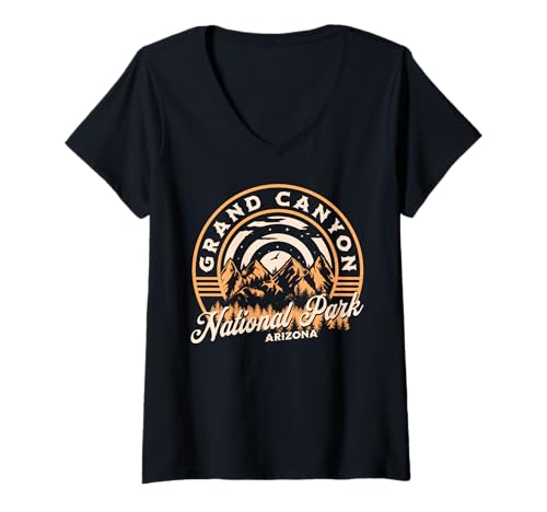 Damen Grand-Canyon-Nationalpark T-Shirt mit V-Ausschnitt Damen Grand-Canyon-Nationalpark T-Shirt mit V-Ausschnitt von Grand Canyon National Park Arizona USA Outdoor
