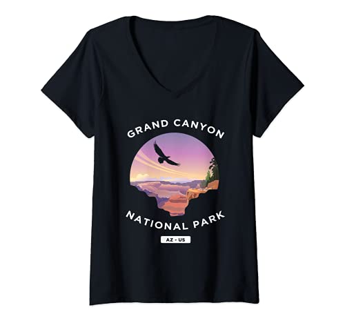 Damen Grand Canyon Arizona USA Nationalparks Reisen Wandern T-Shirt mit V-Ausschnitt Damen Grand Canyon Arizona USA Nationalparks Reisen Wandern T-Shirt mit V-Ausschnitt von Grand Canyon Souvenir Geschenk