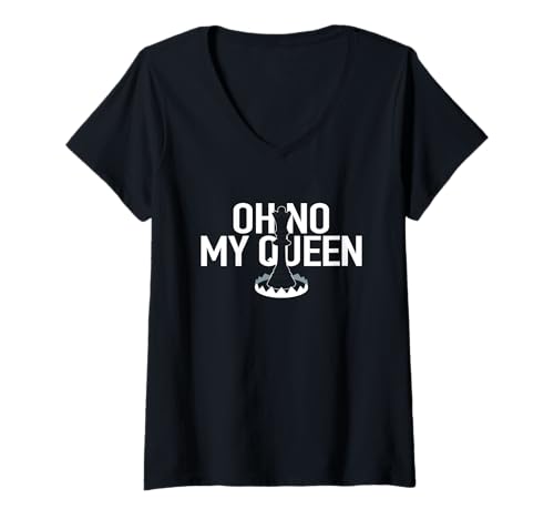 Damen Oh No My Queen Lustige Schachfigur Schachfigur Falle Gambit Pawn King T-Shirt mit V-Ausschnitt Damen Oh No My Queen Lustige Schachfigur Schachfigur Falle Gambit Pawn King T-Shirt mit V-Ausschnitt von Grand Master Chess Gear Check Grandmaster Humor