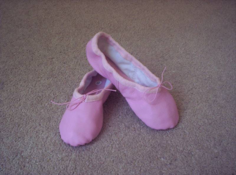 Rosa Leder Ballett Hausschuhe Handgemachte Kinder Ballettschuhe Voller Sohle von GrandGear