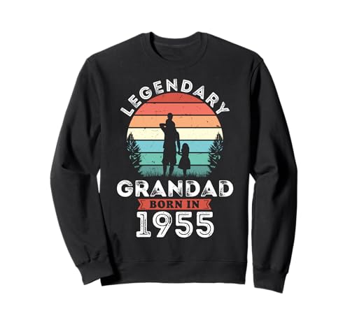Legendary Grandad Born in 1955, 70th Birthday Men Sweatshirt Legendary Grandad Born in 1955, 70th Birthday Men Sweatshirt von Grandad 1955 Legends Gifts for Mens 70th Bday
