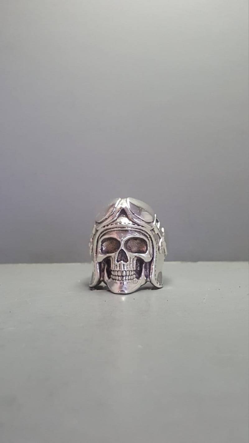 sterling Silber Aviator Schädel Ring sterling Silber Aviator Schädel Ring von GrandaddysJewelry