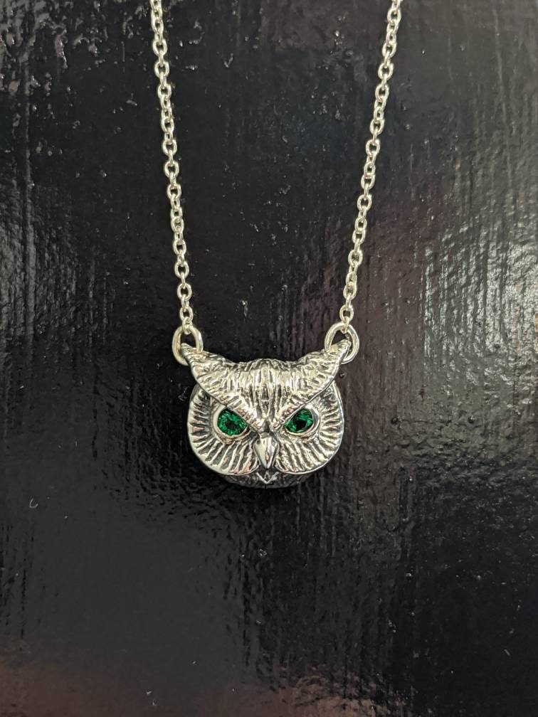sterling Silber Eule Halskette sterling Silber Eule Halskette von GrandaddysJewelry