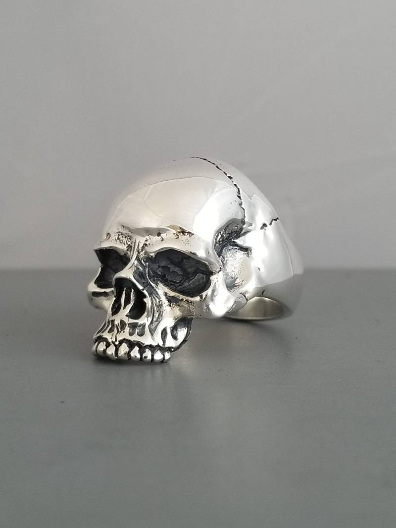 sterling Silber Großer Totenkopf Ring sterling Silber Großer Totenkopf Ring von GrandaddysJewelry